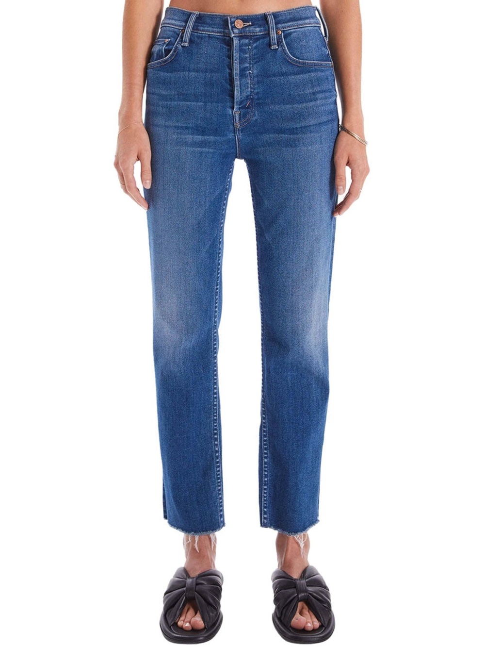 MOTHER The Tomcat Ankle Fray Jean in Lets Just Be Friends